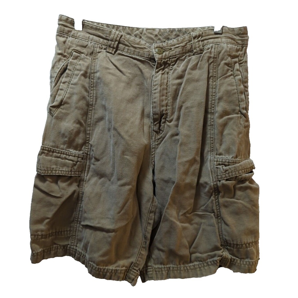 Tommy‎ Bahama Relax FLAWED Men's brown cargo shorts sz 32 tencel cotton blend